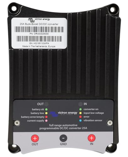 Victron Energy Buck-Boost DC-DC Converter 25 Amp for Charging a 12V or 24V Service Battery in Vehicles