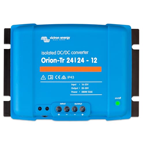 Victron Energy Orion-Tr DC to DC Converter - 24/24-Volt 12 amp 280-Watt - IP43 Protected - for Dual Battery Systems - Isolated