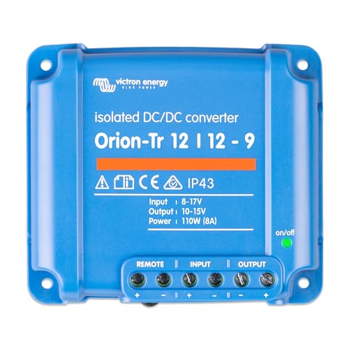 Victron Energy Orion-Tr DC to DC Converter - 12/12-Volt 9 amp 110-Watt - IP43 Protected - for Dual Battery Systems - Isolated