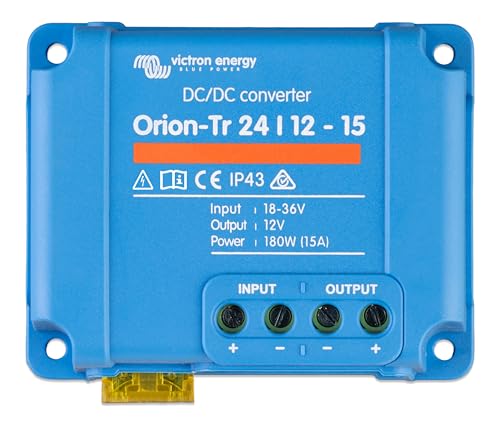 Victron Energy Orion-Tr DC to DC Converter - 24/12-Volt 15 amp 180-Watt - IP43 Protected - for Dual Battery Systems - Non-Isolated