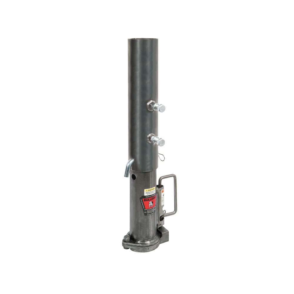 BULLDOG 0289500300 Gooseneck Coupler, 2-5/16 Inch Diameter, Outer & Inner Tube, 29.3-37.3 Inch Adjustable Height,Cast Locking Plates, Load Bearing Pin 30,000 lbs. Capacity, Round, Raw