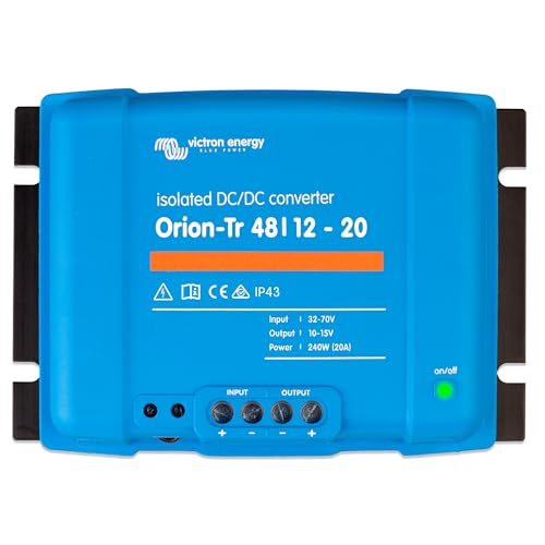 Victron Energy Orion-Tr DC to DC Converter - 48/12-Volt 20 amp 240-Watt - IP43 Protected - for Dual Battery Systems - Isolated