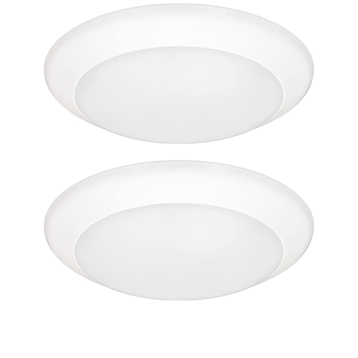 American Lighting Quick Disc 6 in. White Round 120V, 3000K, 15W, 950Lm Downlighting, Easy to Install, Dimmable, Led for Residencial, and Commercial Use (2 Pack)