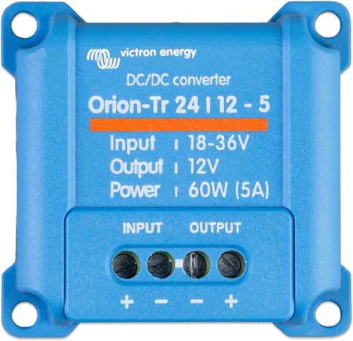 Victron Energy Orion-Tr DC to DC Converter - 24/12-Volt 5 amp 60-Watt - IP43 Protected - for Dual Battery Systems - Non-Isolated