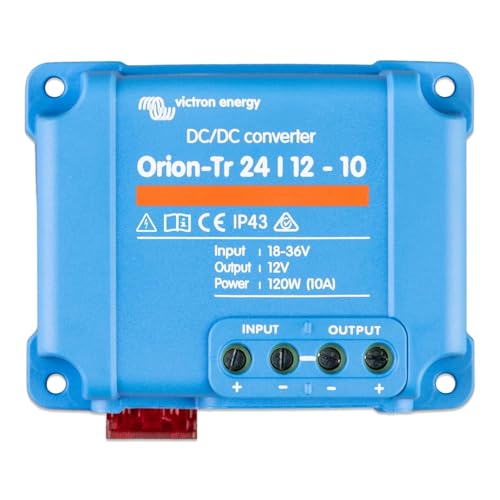 Victron Energy Orion-Tr DC to DC Converter - 24/12-Volt 10 amp 120-Watt - IP43 Protected - for Dual Battery Systems - Non-Isolated