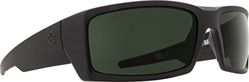 Spy Optic Rectangular General Soft Matte Black Happy Gray Green Polar, Multi, One Size