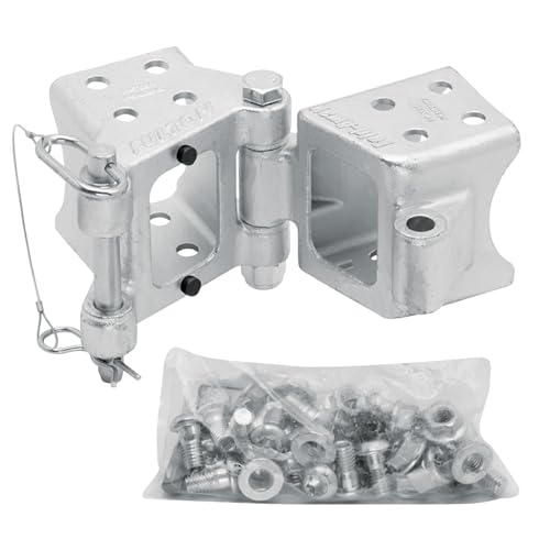 Fulton HDPB340101 Bolt On Folding Trailer Tongue Swing Away Hinge Kit for 3 Inch x 4 Inch Trailer Beams, 7,500 lbs. Capacity, Helps Reduce Trailer Length for Storage