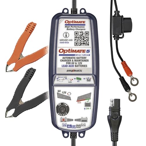 OptiMate 5 VoltMatic 8-step 6V/12V 2.8A Sealed Battery Saving Charger & Maintainer