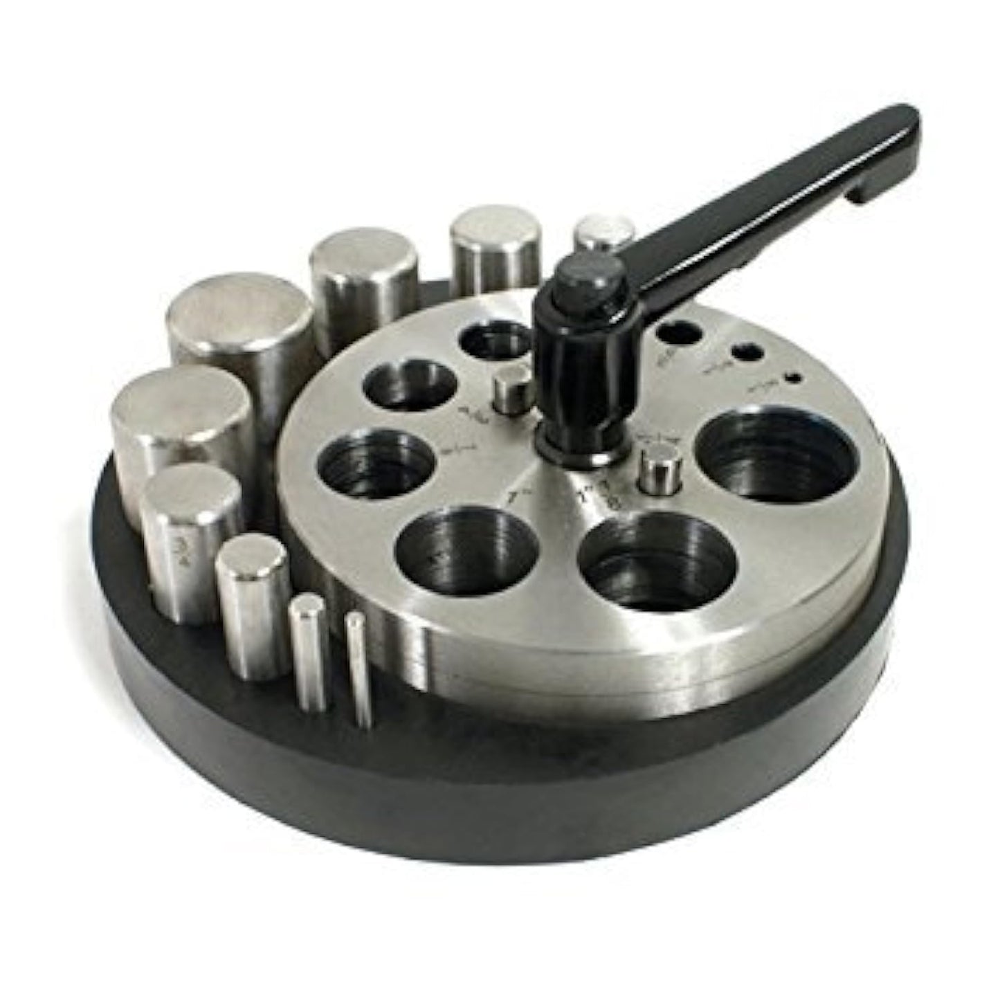Disc Cutter - Circle - 10 Punches - Rubber Base - for Jewelry Making - SFC Tools 28-590