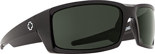Spy Optic Rectangular General Black Happy Gray Green, Multi, One Size