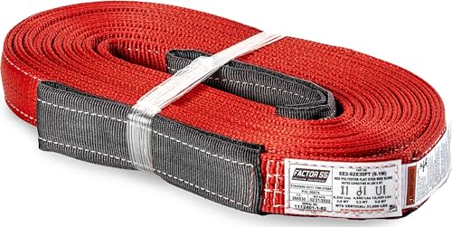 Factor 55 Standard Duty Double-Ply Tow Strap, 2" Width x 30' Length, 31,000 lbs. Maximum Breaking Strength