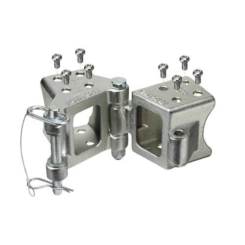 Fulton HDPB330101 Fold-Away Hinge Kit, Bolt On, 5,000 lbs. Capacity, 3 Inch x 3 Inch, Silver, Includes all mounting hardware
