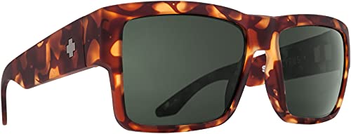 Spy Optic Cyrus Sunglasses, Soft Matte Camo Tort/Happy Gray/Green, 1.5 mm
