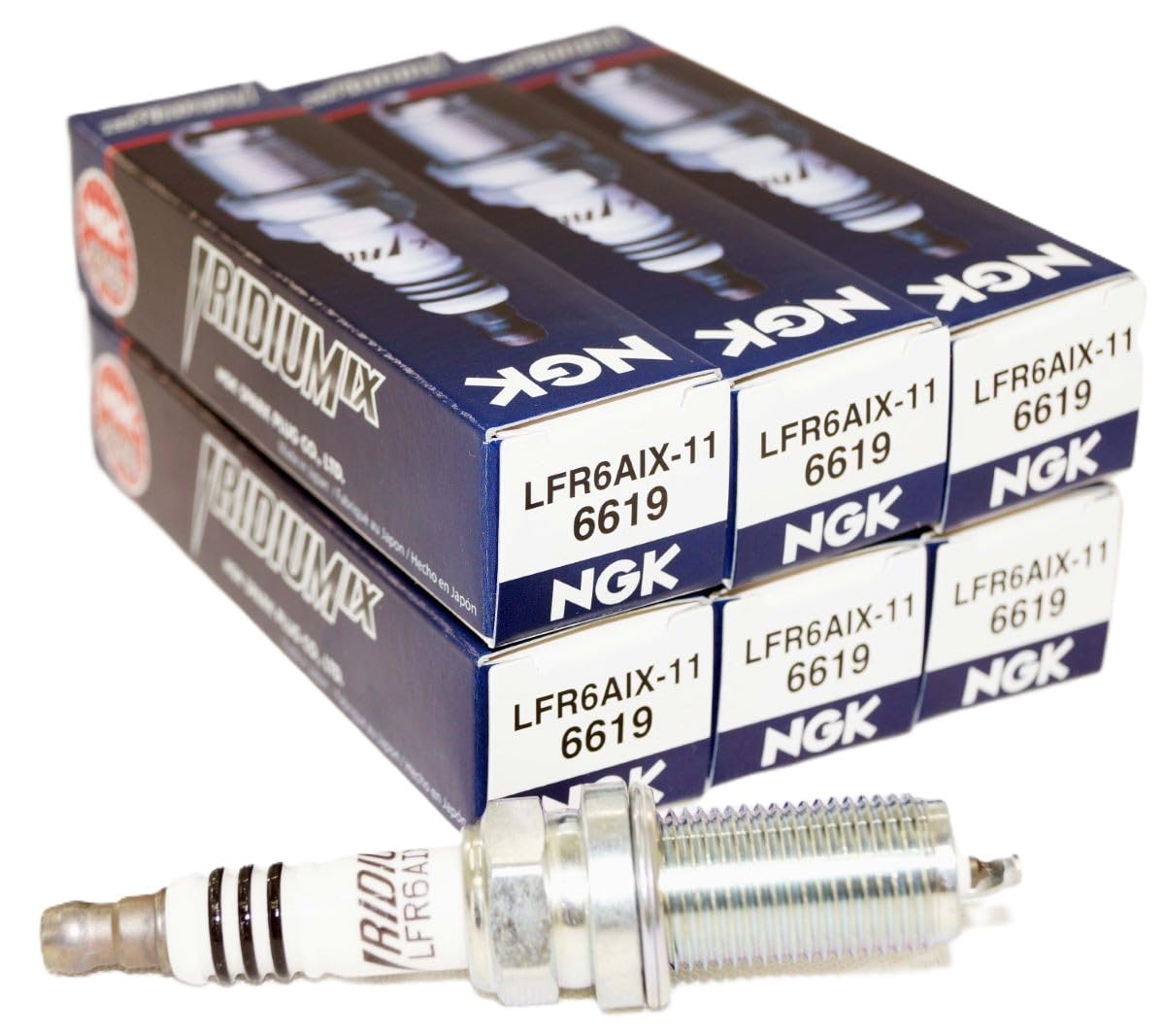 NGK 6619 Iridium Spark Plugs LFR6AIX-11-6 PCSNEW