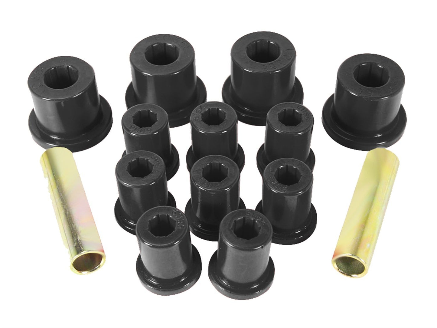 Prothane 1-1003-BL Black Rear Spring Eye and Shackle Bushing Kit for Jeep CJ5 and CJ7