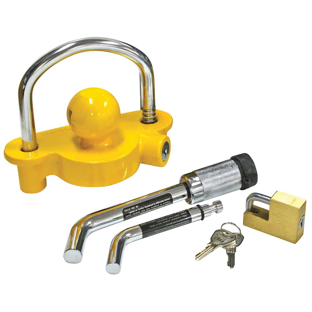 REESE Towpower 7014700 Trailer Hitch and Coupler Combo Lock Set, Fits 1-1/4 Inch & 2 Inch Square Receivers, 1/2 Inch & 5/8 Inch Pin Diameter, Universal Coupler Fit, Keyed Alike