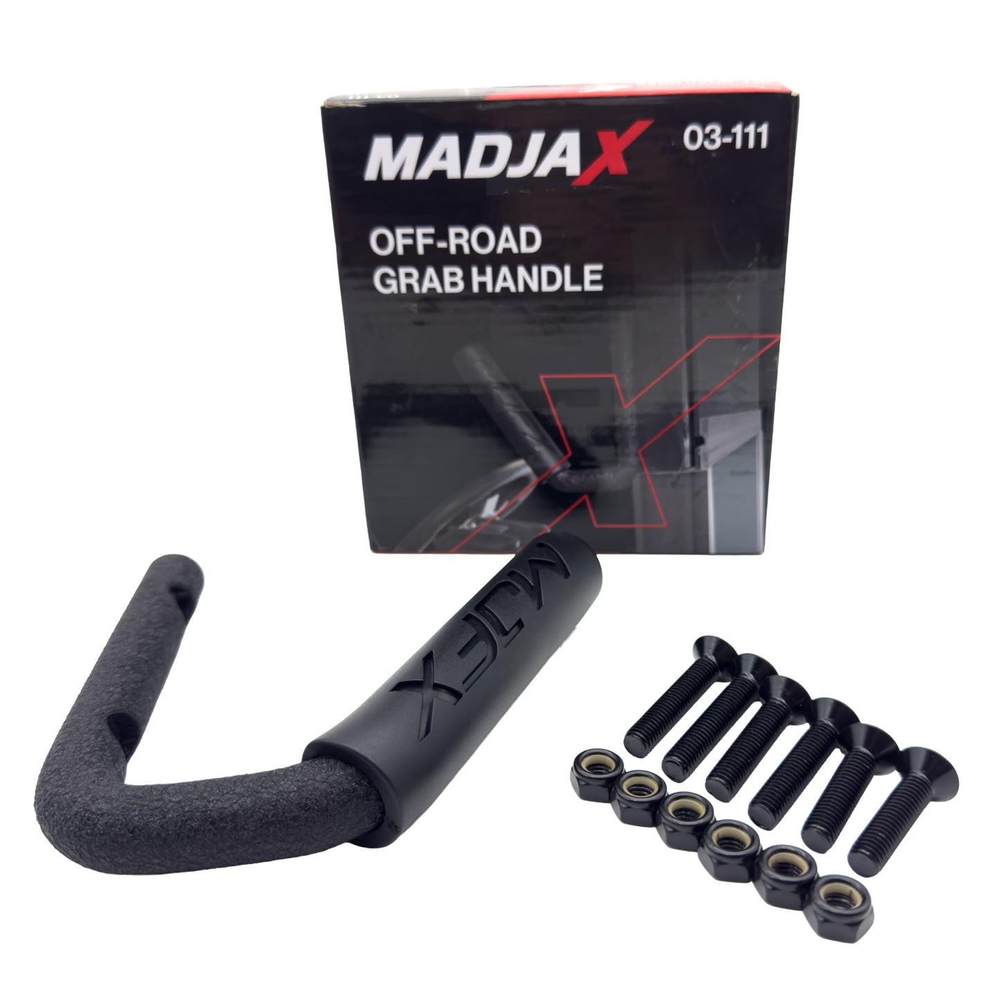 MADJAX MJFX Off-Road Grab Handle for Golf Cart | Heavy-Duty Armor-Coated Texture Finish | Universal Fit