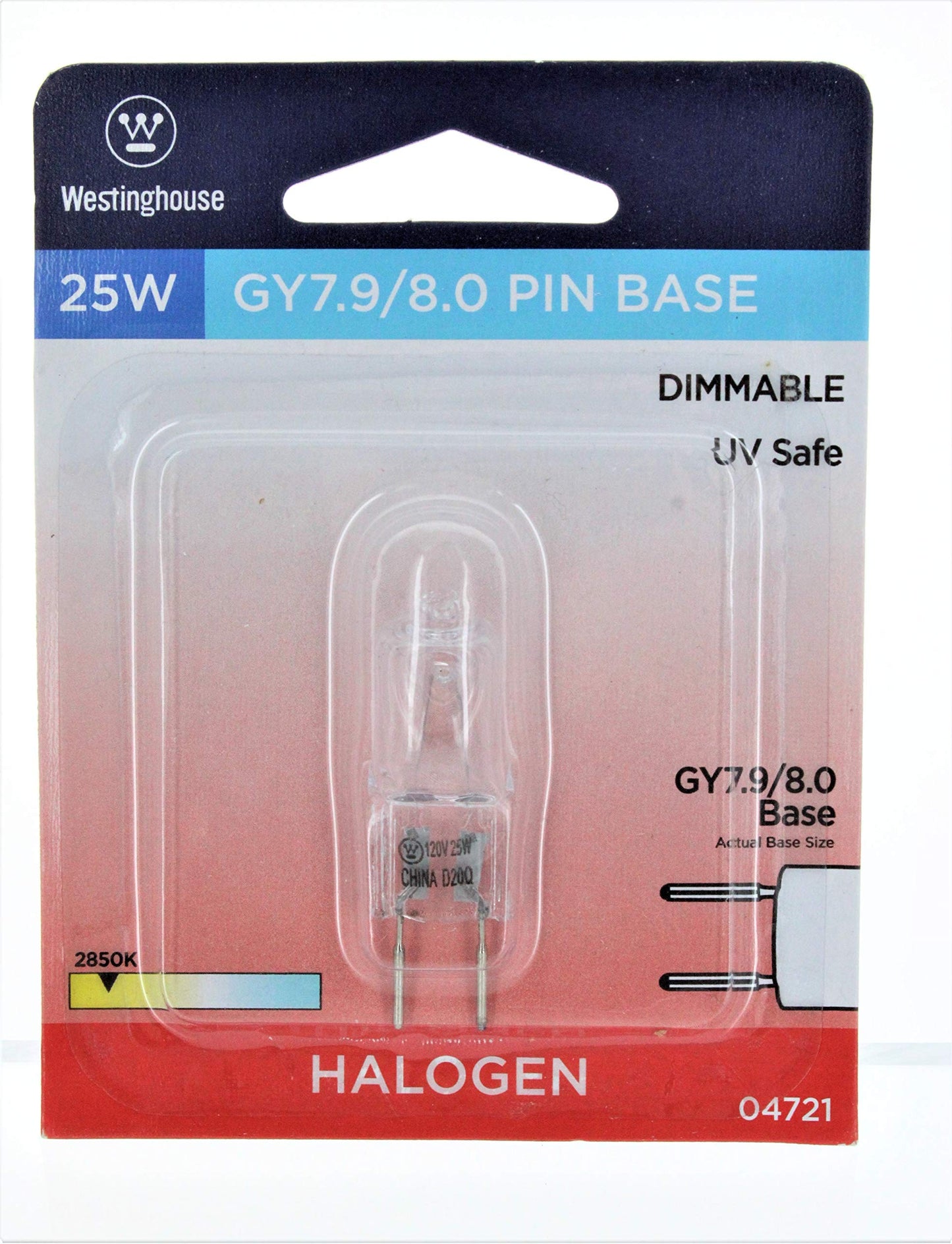 Westinghouse Halogen Jcd Lamp 25 W T4 Gy7.9 1-11 16 In. Clear Carded6