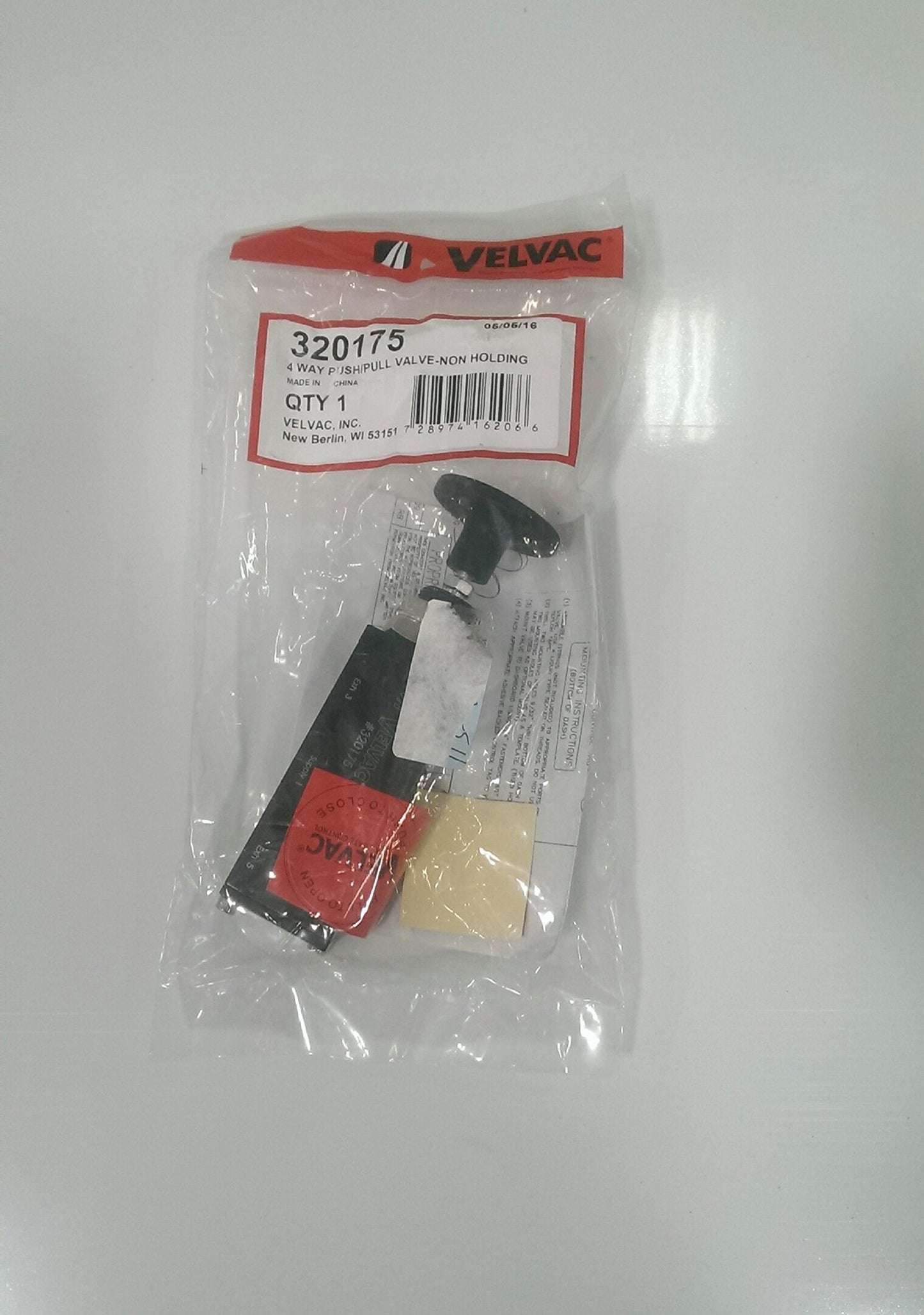 Velvac 320175 Push Pull Air Valve 2 Position Valve