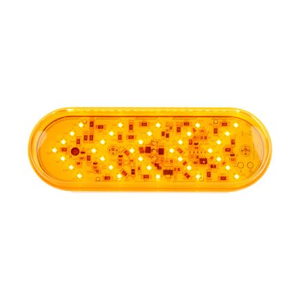 United Pacific 38143BAK Light Bar Bracket, 35 LED 6" Oval Sequential Turn Signal Light Kit, Amber LED/Amber Lens