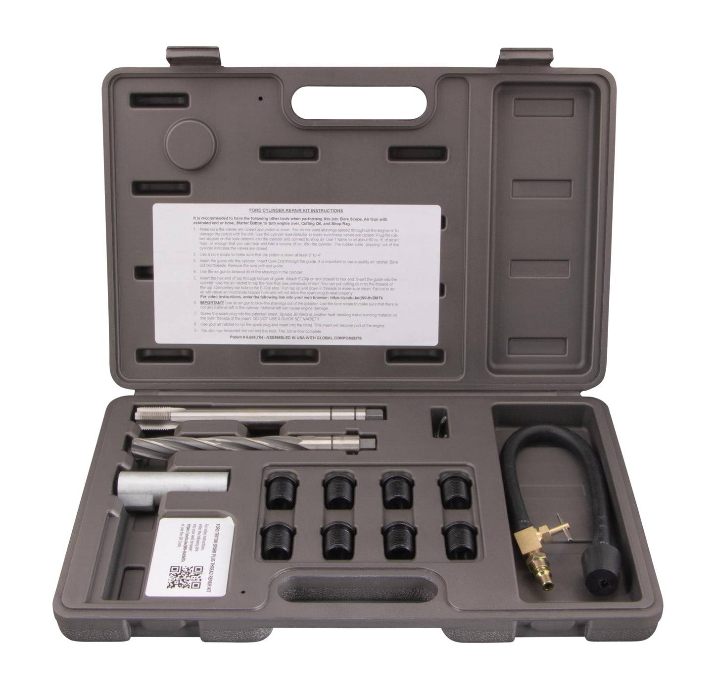 CalVan Tools 38900 Two Valve Ford Triton Tool Kit - Foolproof Repair System, Spark Plug Thread Repair Kit. Tools and Equipment