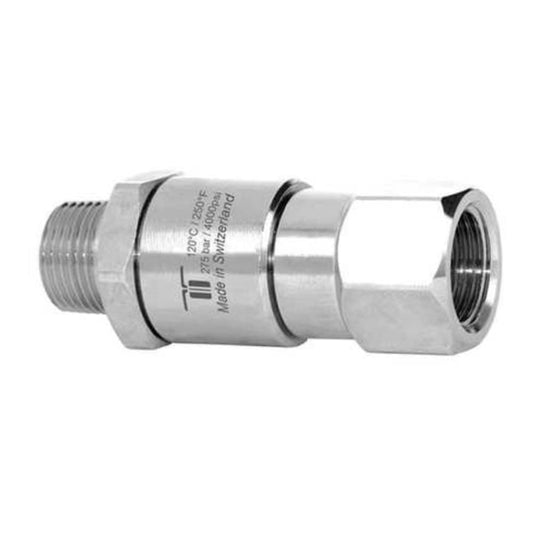 Mosmatic 32.564 Rotary Unions DGV Swivel G1 3/8" NPTM G2 3/8" NPTF NW 1/4", Silver