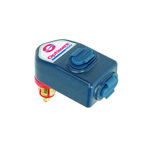TecMate Optimate USB O-105, 3300mA Dual Output Weatherproof USB Charger, with Bike Plug (Compatible with BMW, Triumph or Ducati MultiStrada)
