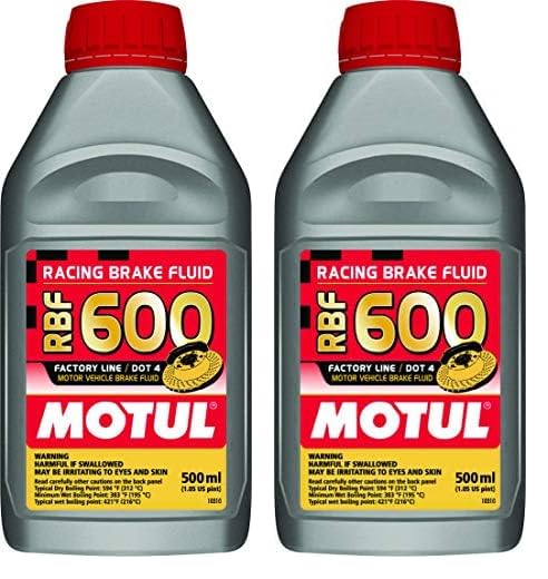 Motul MTL100949 8068HL RBF 600 Factory Line Dot-4 100 Percent Synthetic Racing Brake Fluid-600, 500. ml (Pack of 2)