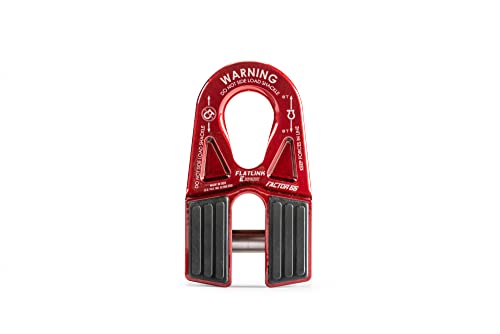 Factor 55 Flatlink E Closed Winch System, Compatible with All Roller Fairlead License Plate Brackets - Red