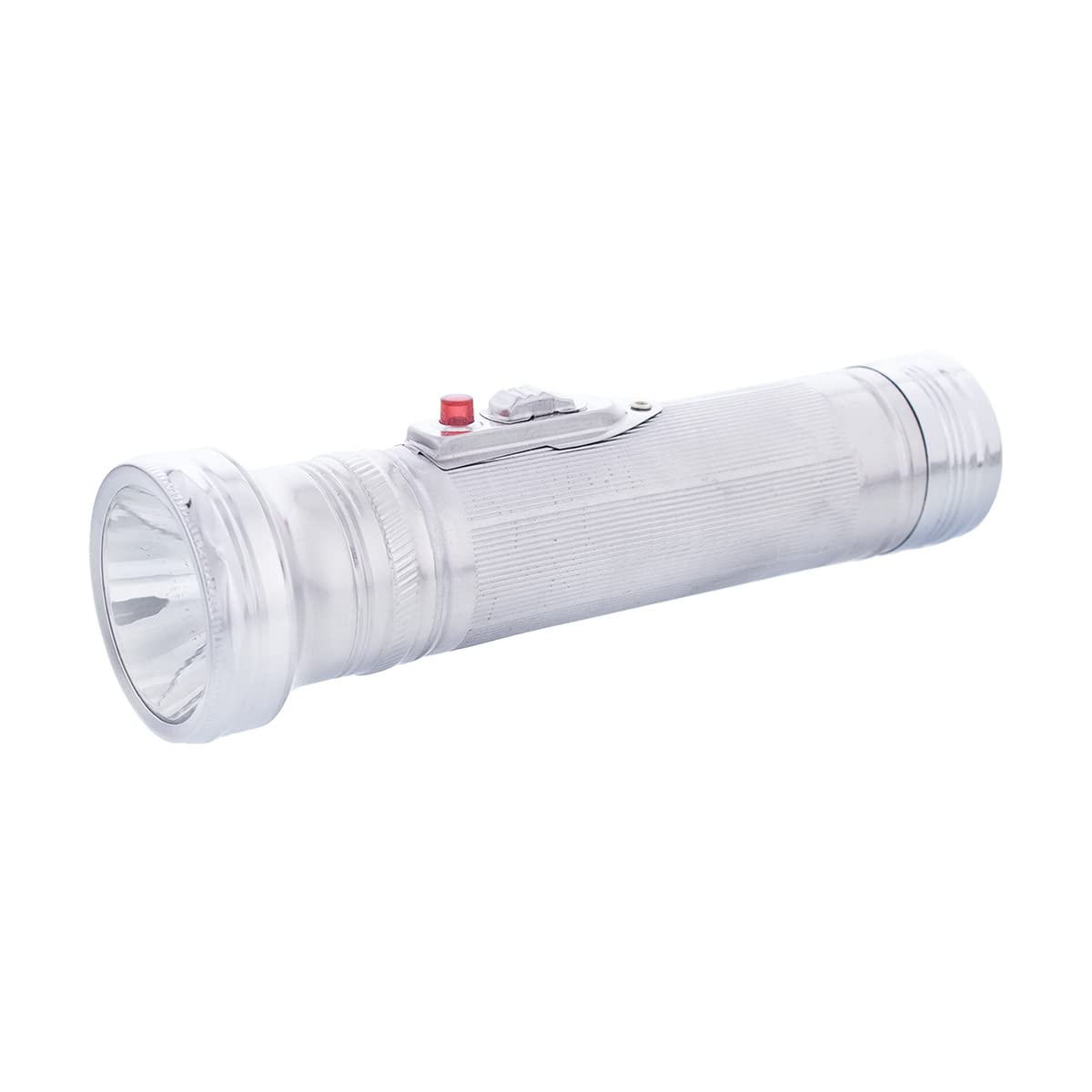United Pacific 110917 All-Metal Chrome Vintage Style LED Flashlight, 50 Lumens, White LED, Glass Lens, Morse Code Button, Highly Detailed – ONE Unit
