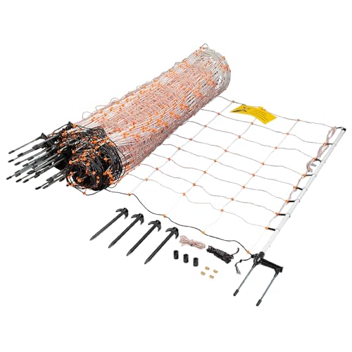 Gallagher 35" x 164' Electric Net Fence for Goats, Sheep, Garden Protection & Predator Control | Heavy-Duty Braided Wire Livestock Netting | Portable, Reusable Fence for Homesteads & Ranches