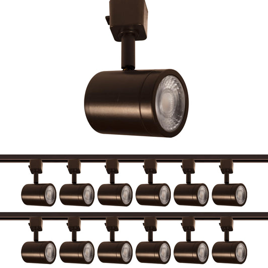 WAC Lighting Charge 8010 LED Adjustable Track Head 5-CCT Selectable 9W 865 Lumens Fully Dimmable in Dark Bronze for H-Style 3 Wire Track (Pack of 12)