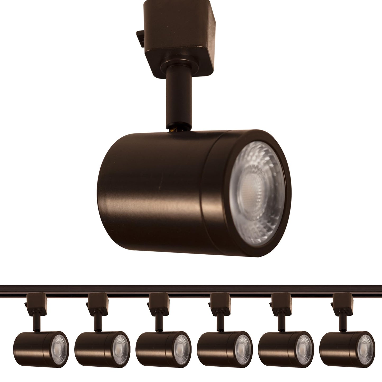 WAC Lighting Charge 8010 LED Adjustable Track Head 5-CCT Selectable 9W 865 Lumens Fully Dimmable in Dark Bronze for H-Style 3 Wire Track (Pack of 6)