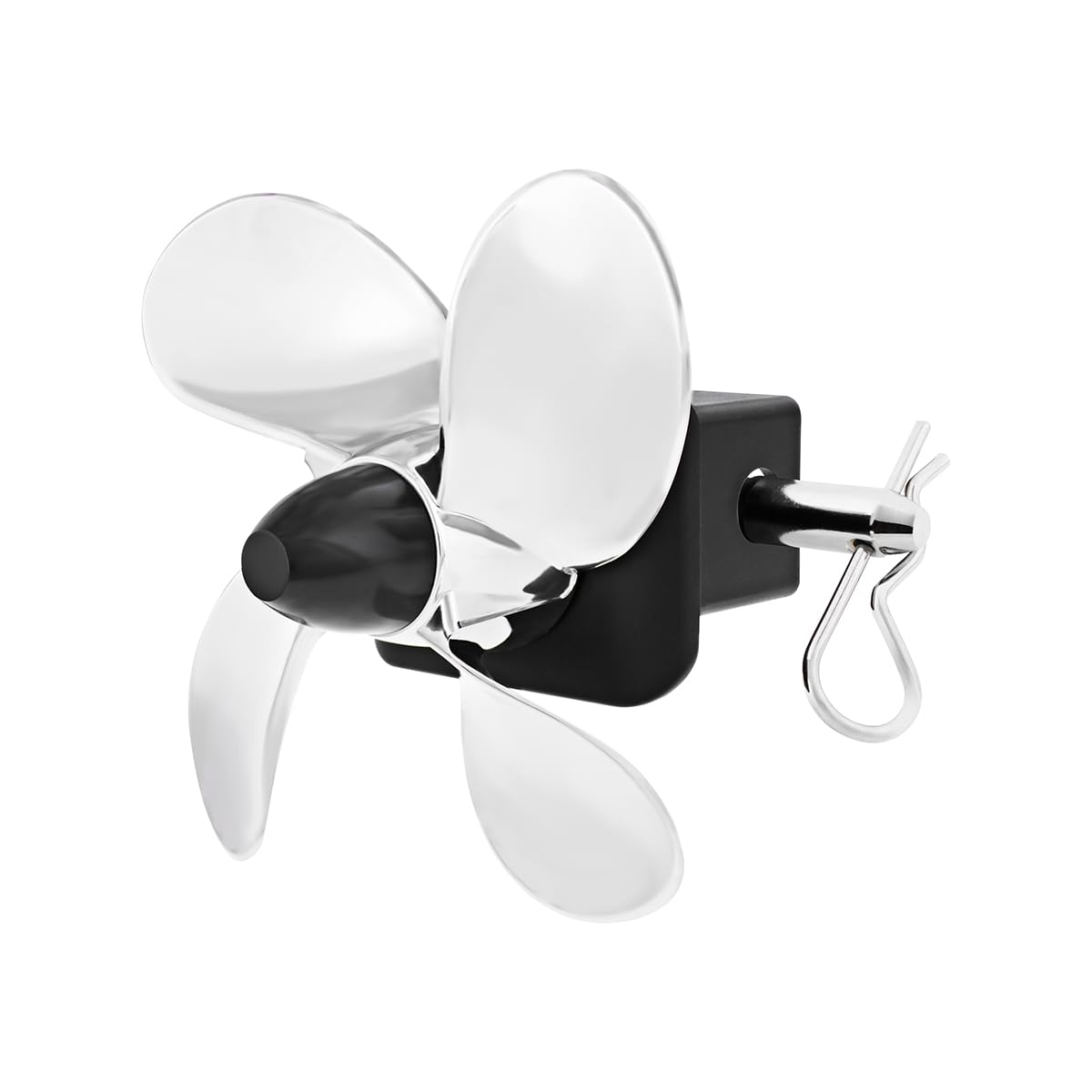 United Pacific 90060 Spinning Propeller Hitch Cover w/Locking Pin for 2” x 2” Trailer Hitch Receivers, Injection Molded Plastic – ONE Unit