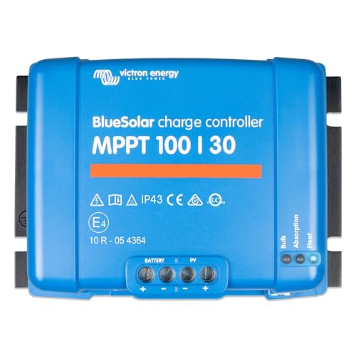 Victron Energy BlueSolar MPPT Solar Charge Controller - Charge Controllers for Solar Panels - 100V, 30 amp, 12/24-Volt