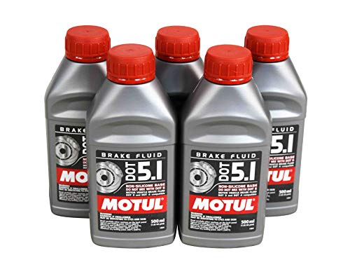 Motul (5 Pack) 100951 100% Synthetic Brake Dot 5.1 Brake Fluid 1/2 Liter or 500 ml