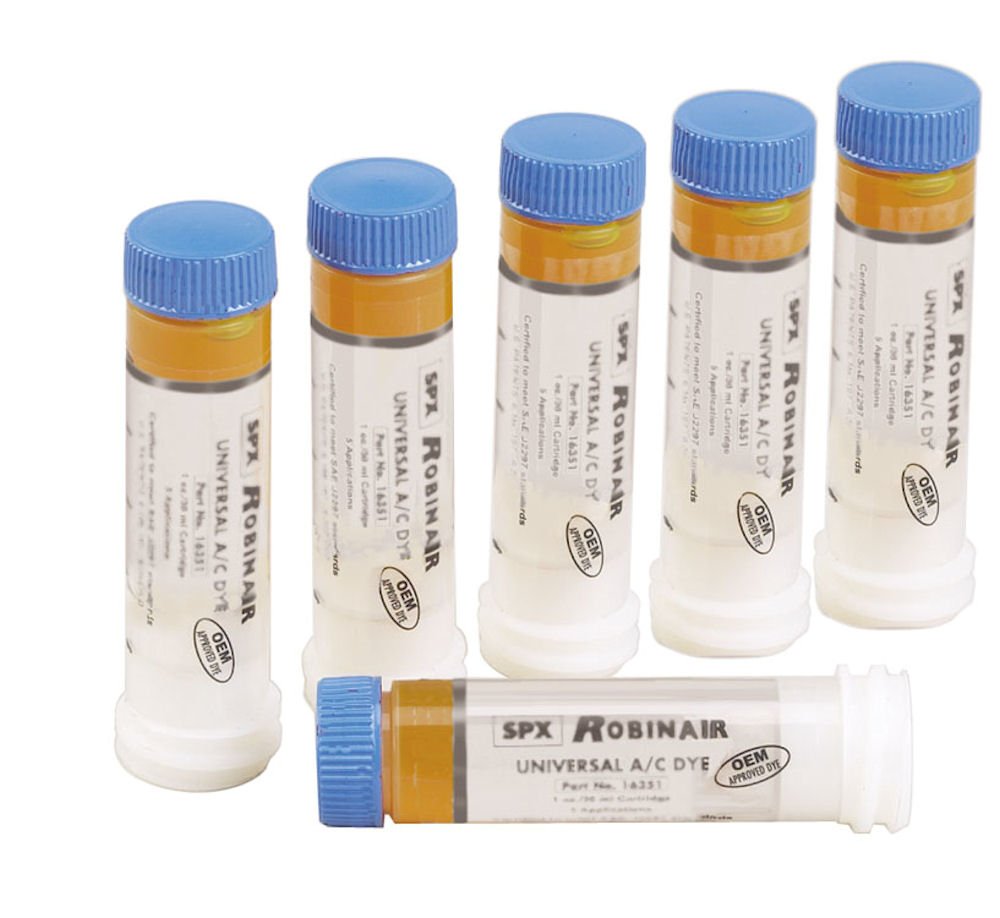 Robinair 16357 Universal A/C Dye - 6 Replacement Cartridges