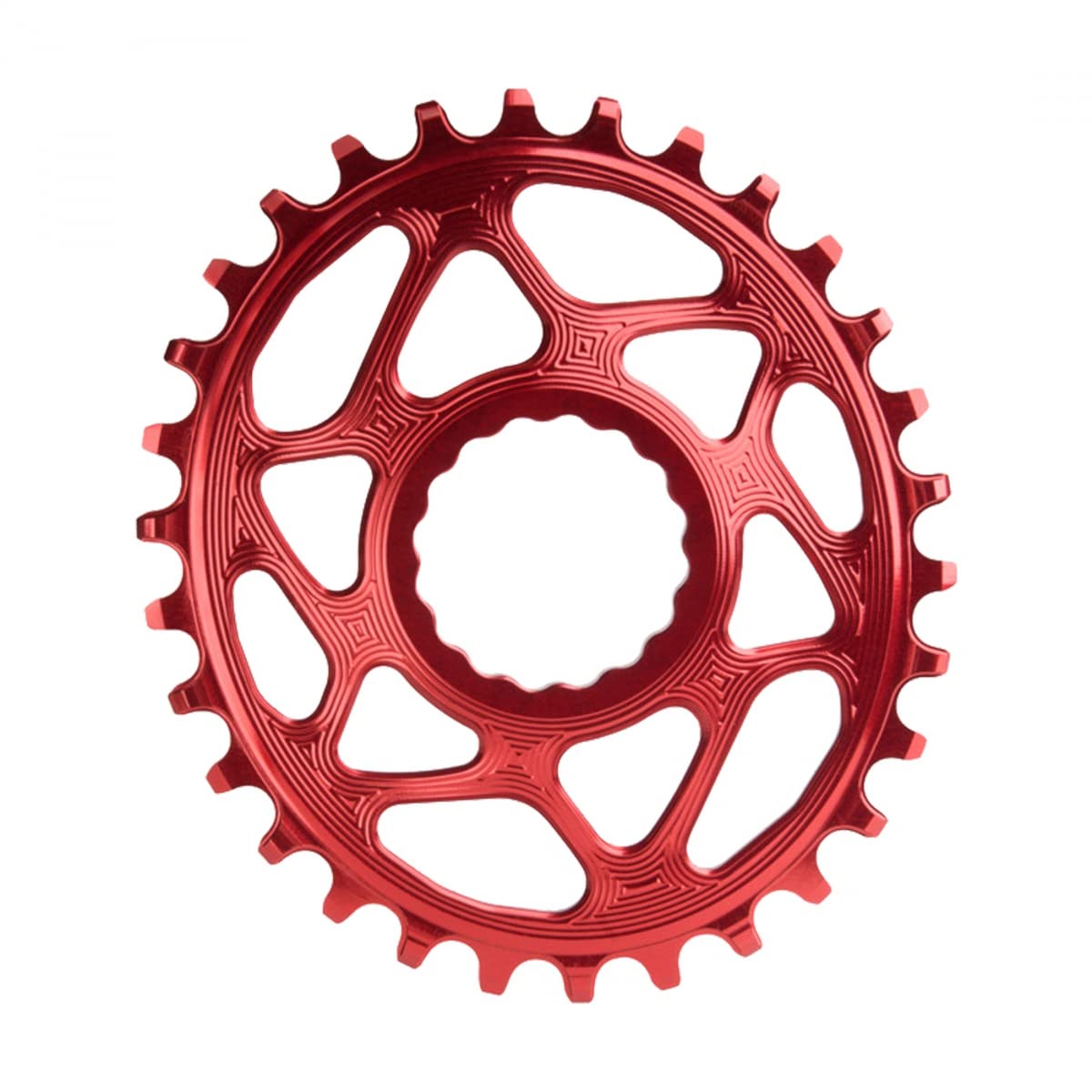 absoluteBLACK Oval Boost148 Direct Mount Narrow Wide Chainring Compatible with SRAM 3mm Offset, Red, 36T