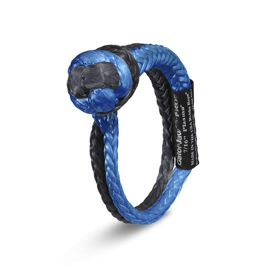 Bubba Rope Gator-Jaw PRO Synthetic Shackle, 7/16§ 每 Heavy-Duty Vehicle Tow Shackle: Max 52,300 lbs. Capacity - Blue