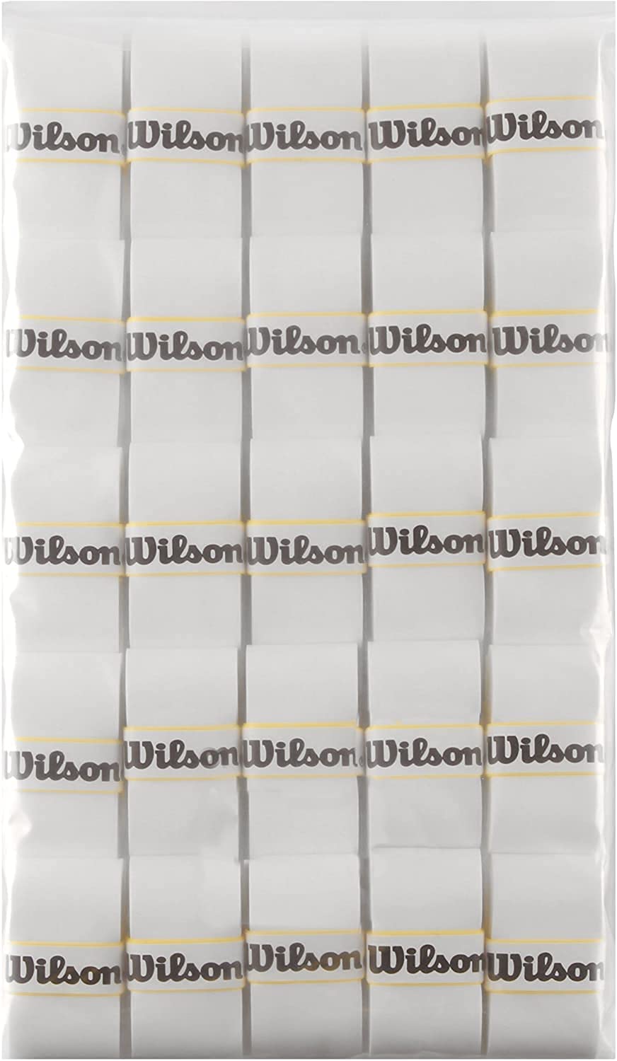 WILSON Pro Overgrip Comfort - 25 Pack - White - Less per Grip Than a 30 Pack