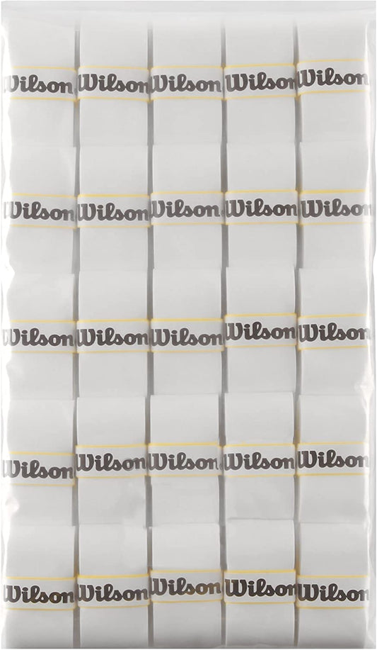WILSON Pro Overgrip Comfort - 25 Pack - White - Less per Grip Than a 30 Pack