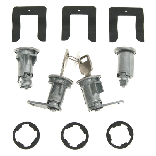 Scott Drake Ignition/Door/Trunk Lock Set, Compatible with 1967-1969 Ford Mustang, Model C7AZ-6222050-MK