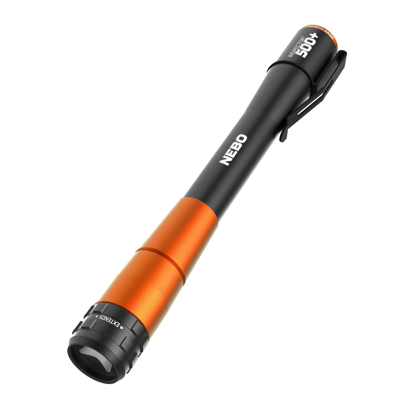 NEBO Inspector 500+ Flex Pen Light | 500 Lumens, 8 Light Modes, Rechargeable LED Flashlight & 360 Degree Area Lighting, Magnetic Base, IPX7 Waterproof, Pocket Size for EDC, Includes USB Charging Cable