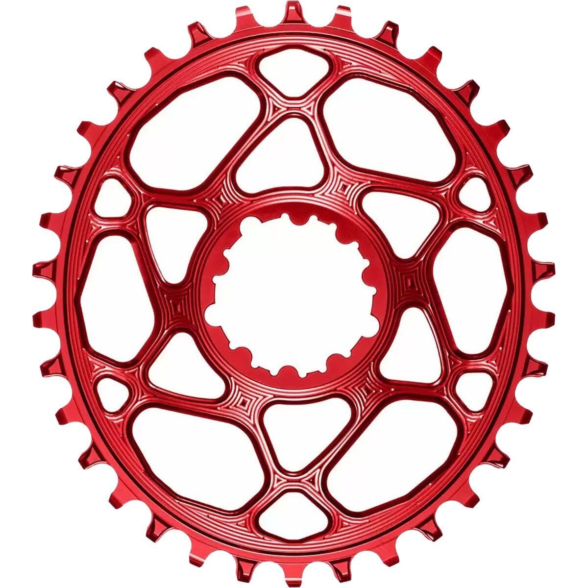 absoluteBLACK Oval Boost148 Direct Mount Narrow Wide Chainring Compatible with SRAM 3mm Offset, Red, 32T