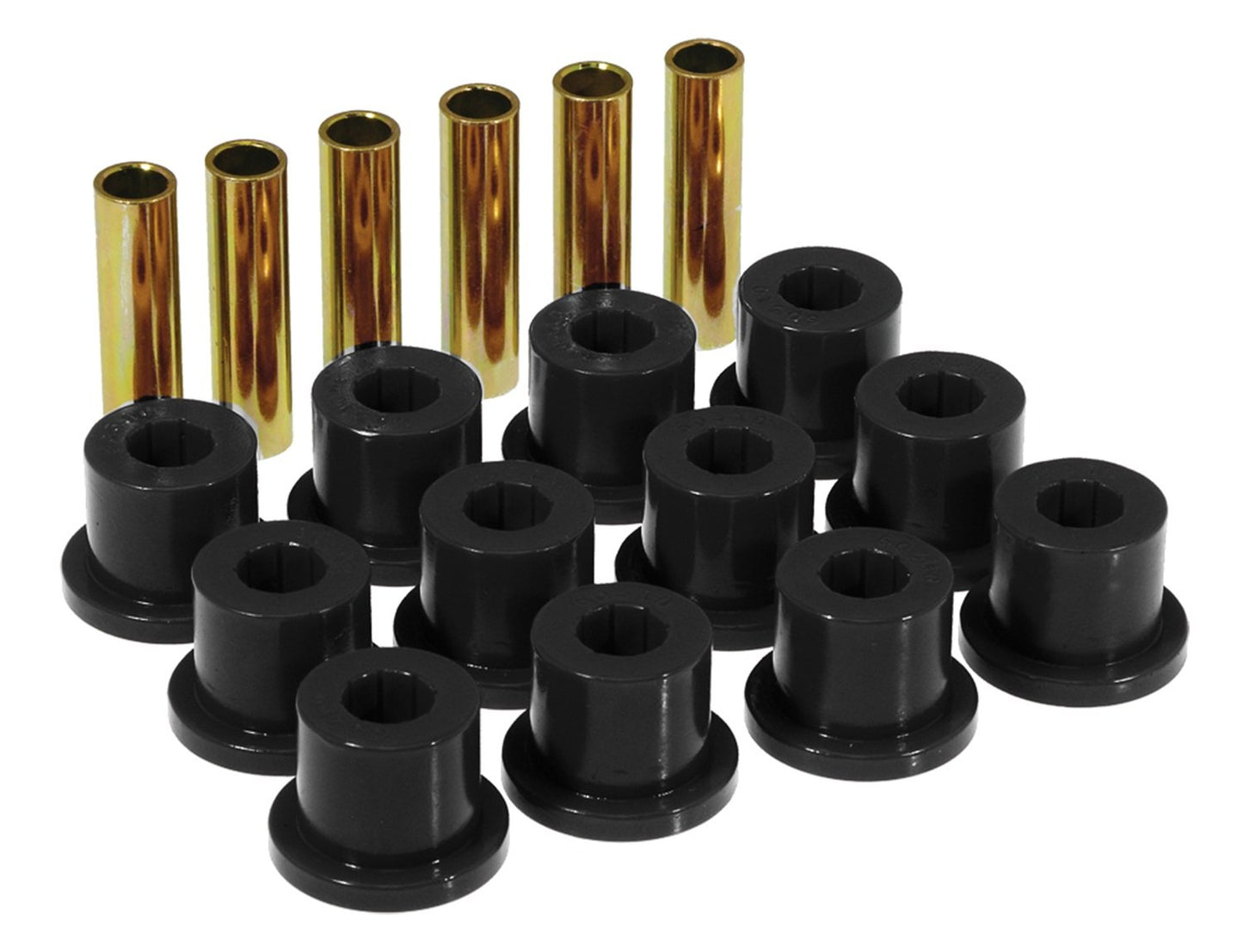 Prothane (7-1001-BL) 67-87 GM Rear Spring & Shackle Bushings (w/ 1.5in Bushings) - Black