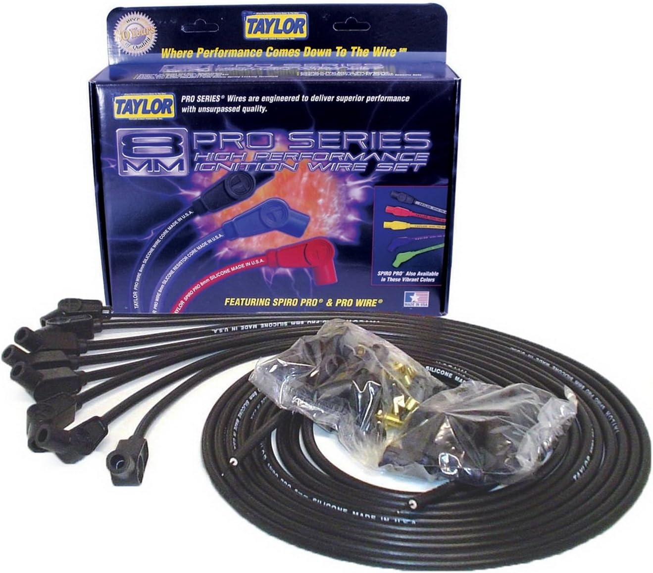 Taylor Cable 73053 Spiro-Pro Black Spark Plug Wire Set