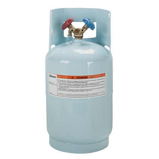 Robinair (34102) Refrigerant Tank for R-134a, refrigerant not included - 30 lbs. , Light Blue