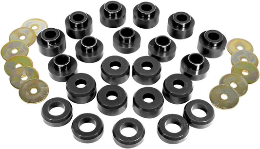 Prothane (1-107-BL) 97+ Jeep TJ Body Mount Kit - Black