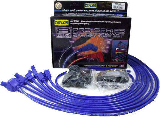 Taylor Cable 70653 8mm Pro Wire Blue Spark Plug Wire Set