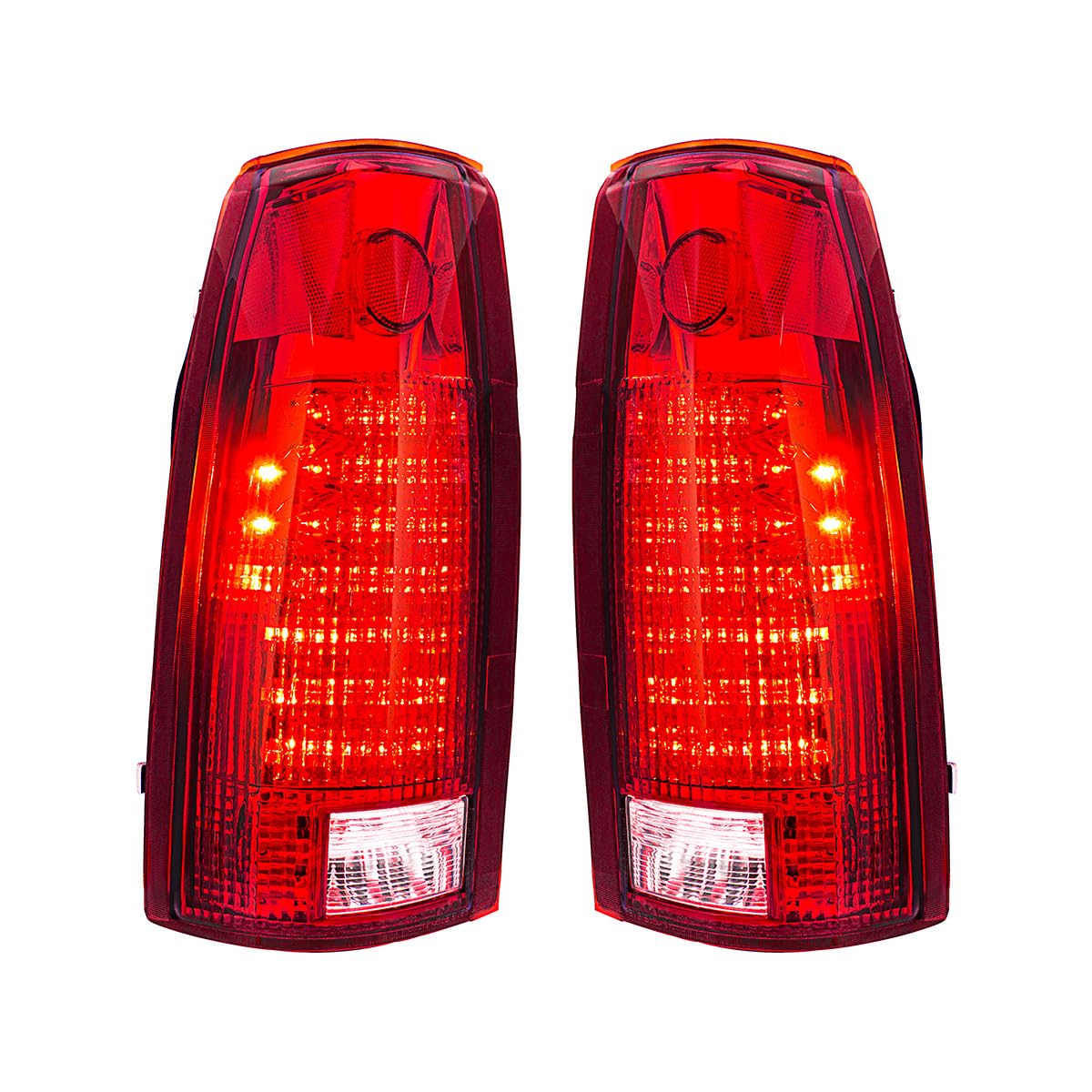 United Pacific 111124 24 LED Tail Light w/6 LED Backup Light Assembly for 1988-2000 Chevrolet & GMC Truck (OBS Body Style), 12V - ONE Set (Pack of 2)
